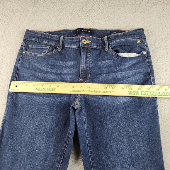 Tommy Hilfiger Women's Size 10 Skinny Modern Sleek Dark Blue Cotton Blend Jeans - Picture 4 of 11